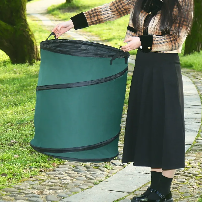 Portable Outdoor Garbage Can - Collapsible Trash Can for Parties, Yard Waste, or Laundry - Camping Accessories