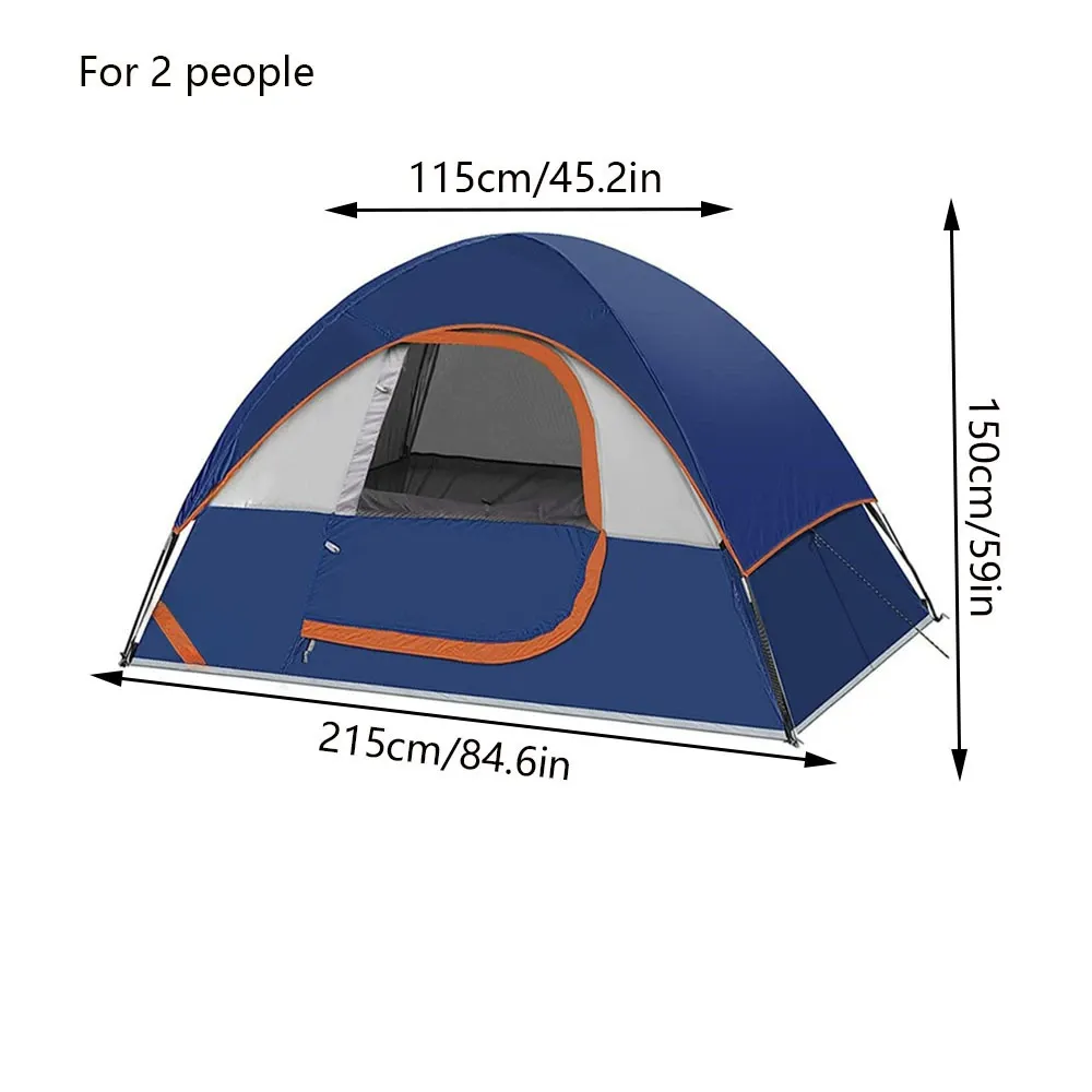 Camping Tent 2 Person, Waterproof Windproof Tent with Rainfly Easy Set up-Portable Dome Tents for Camping