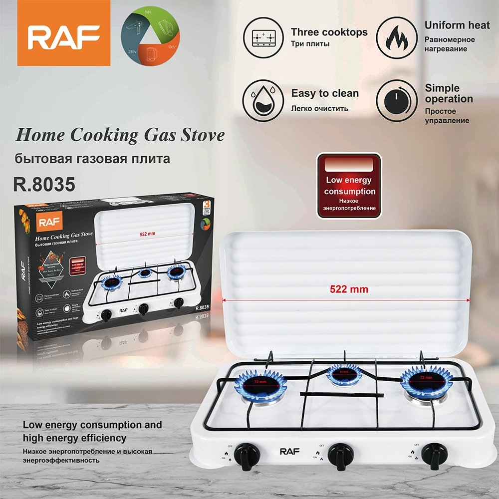 3-Burner Portable Propane Camping Stove – Stainless Steel Outdoor Gas Cooker with Adjustable Burners, Wind Guards & Heavy-Duty Handle for Camping, Tailgating & BBQ