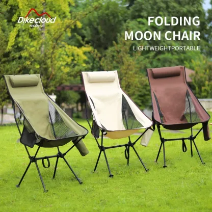 Adjustable Oversized Portable Camping Chair – High Back & Headrest, Heavy-Duty Folding Chair for Hiking, Fishing & Beach