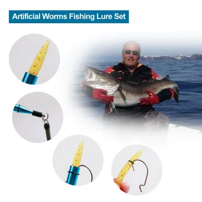 133-Piece Fishing Lure Set with Soft Worms, Hooks, O-Rings, and Wacky Rig Tool