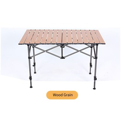 Camping Table Outdoor Portable Table with Storage Adjustable Aluminum Table