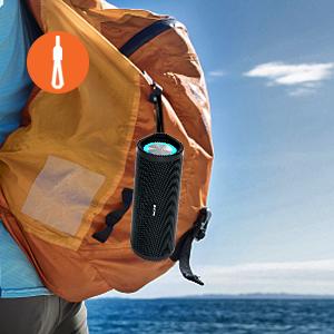 Portable Bluetooth Speaker with IPX7 Waterproof Rating and Enhanced Bass for All-Weather Performance - Audio, Smartphone