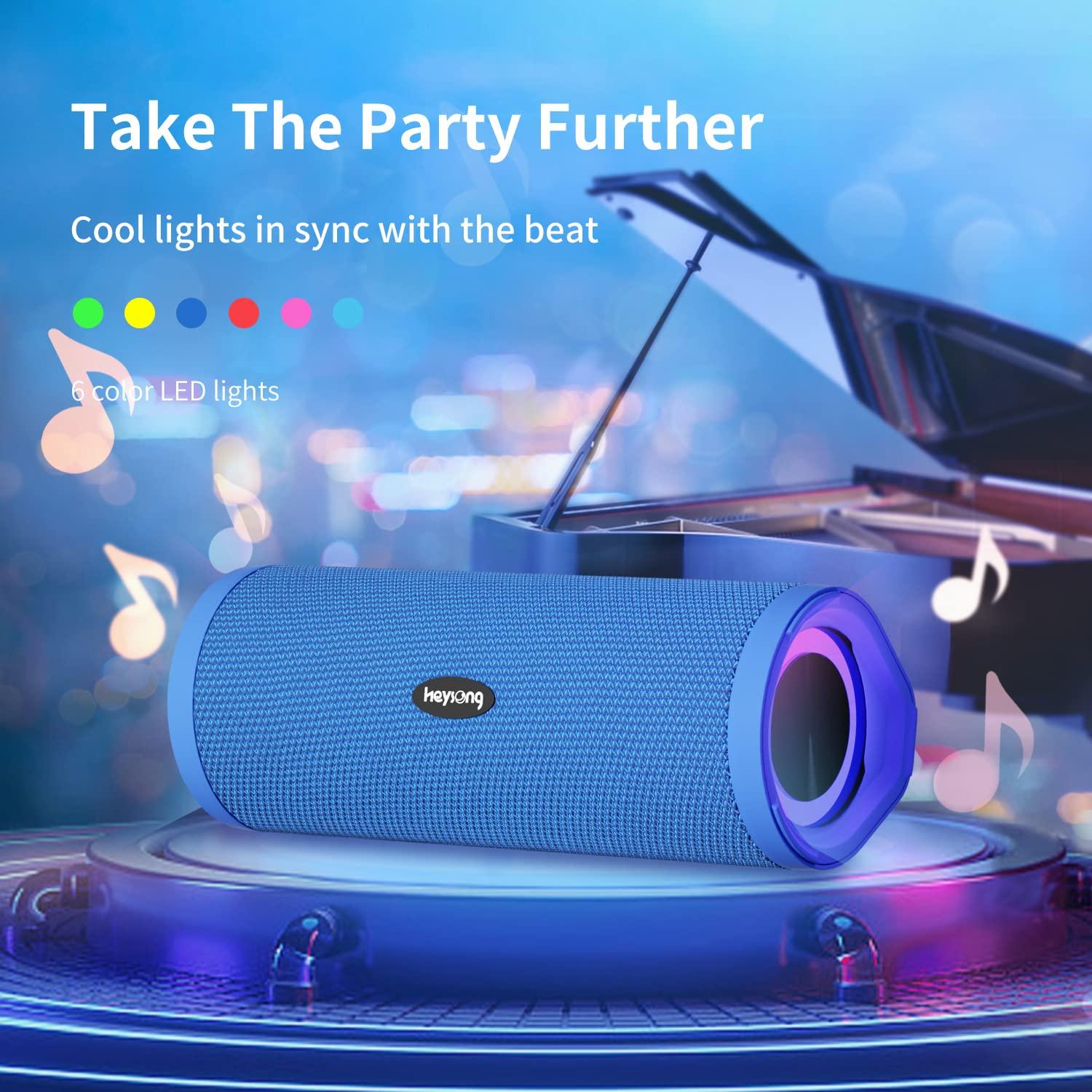 Portable Bluetooth Speaker with IPX7 Waterproof Rating and Enhanced Bass for All-Weather Performance - Audio, Smartphone
