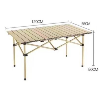 Camping Table Outdoor Portable Table with Storage Adjustable Aluminum Table