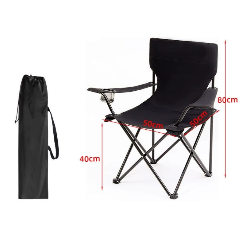Armchair Portable Camping Beach Fishing Stool Ultralight Backrest Folding Chair
