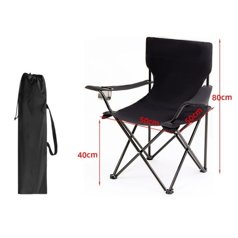 Armchair Portable Camping Beach Fishing Stool Ultralight Backrest Folding Chair