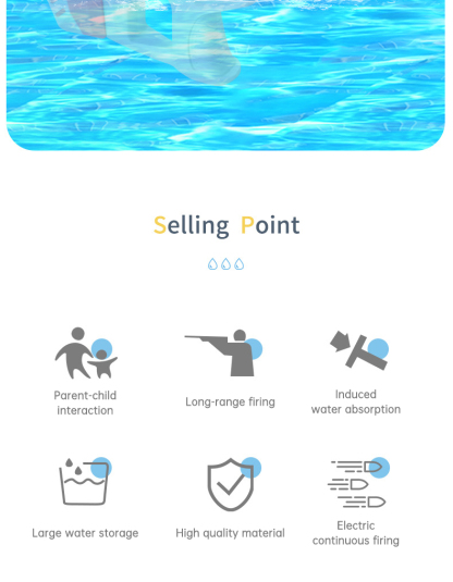 Electric Induction Water Gun Summer Outdoor Toys Automatic Pumping Gun Beach Swimming Pool Water Fight Children's Toy Gifts
