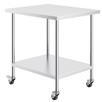 Utility Carts Stainless Steel Work Table Heavy Duty Food Prep Worktable