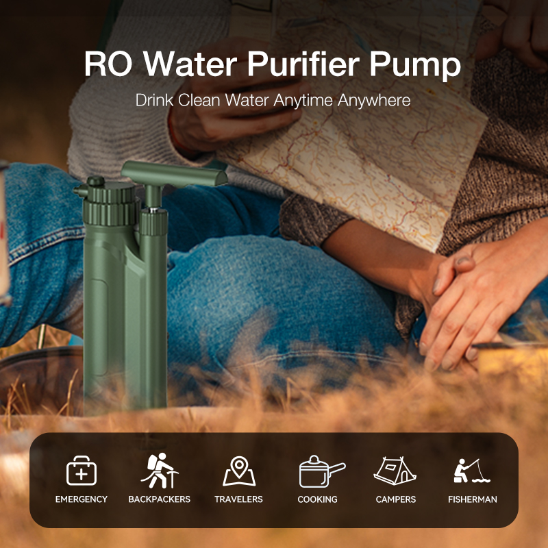 Water Purifier Pump With Replaceable RO Membrane 0.001 Micron Water Filter
