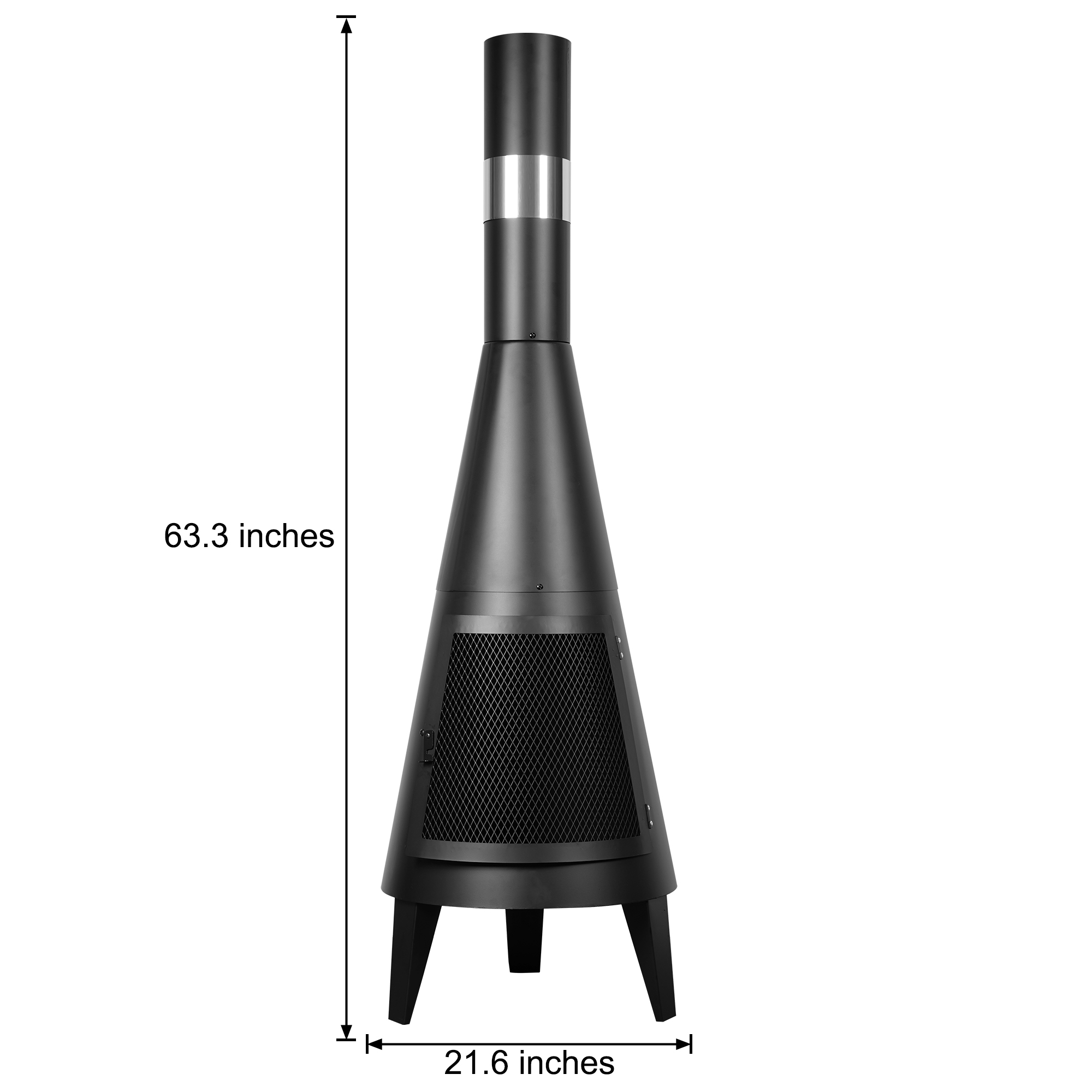 Modern Mesh Chiminea Fireplace Metal Wood Burning Fire Pit