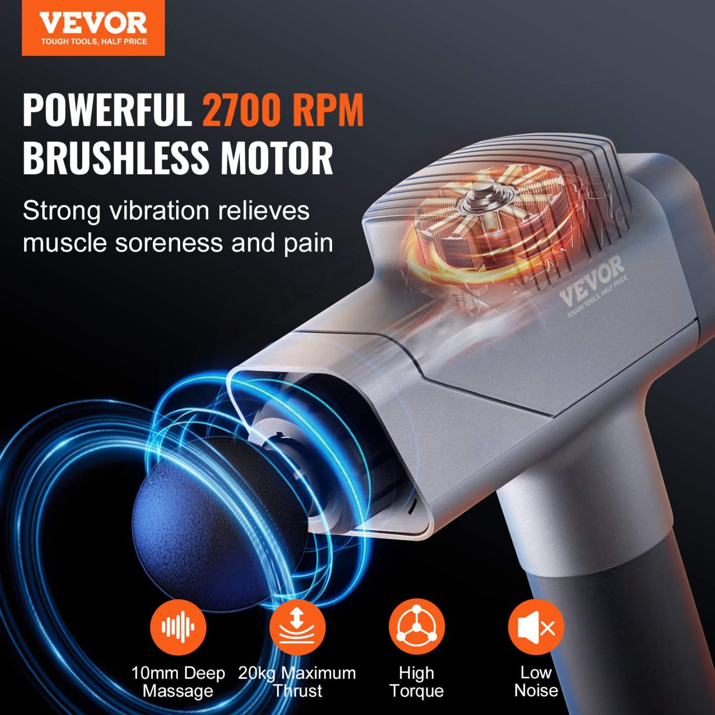 Massage Gun Deep Tissue, Percussion Muscle Massager for Athletes