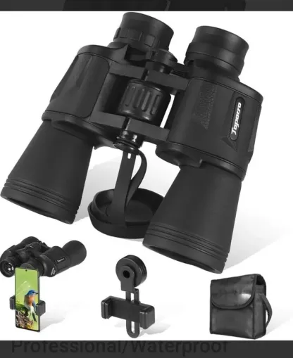 20x50 Binoculars for Adults with Low Light Night Vision, 26mm Eyepiece, BAK4 Prism, FMC Lens & Phone Adapter