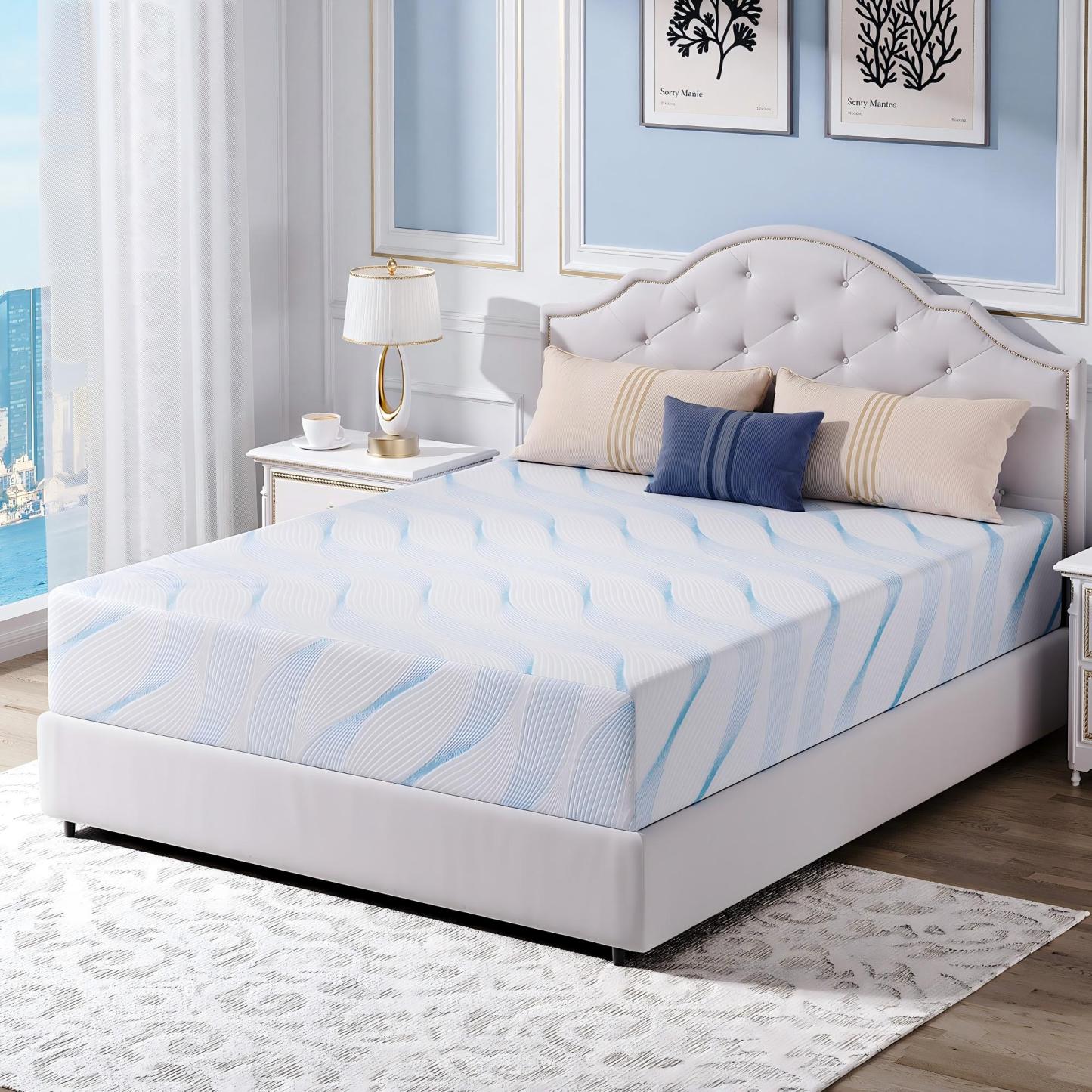 Sailvan Full Mattress, 10 inch Full Size Mattress in a Box, Cooling Gel Memory Foam Mattresses for Comfort Sleep, Pressure Relief, CertiPUR-US Certified, No Fiberglass, Motion Isolation