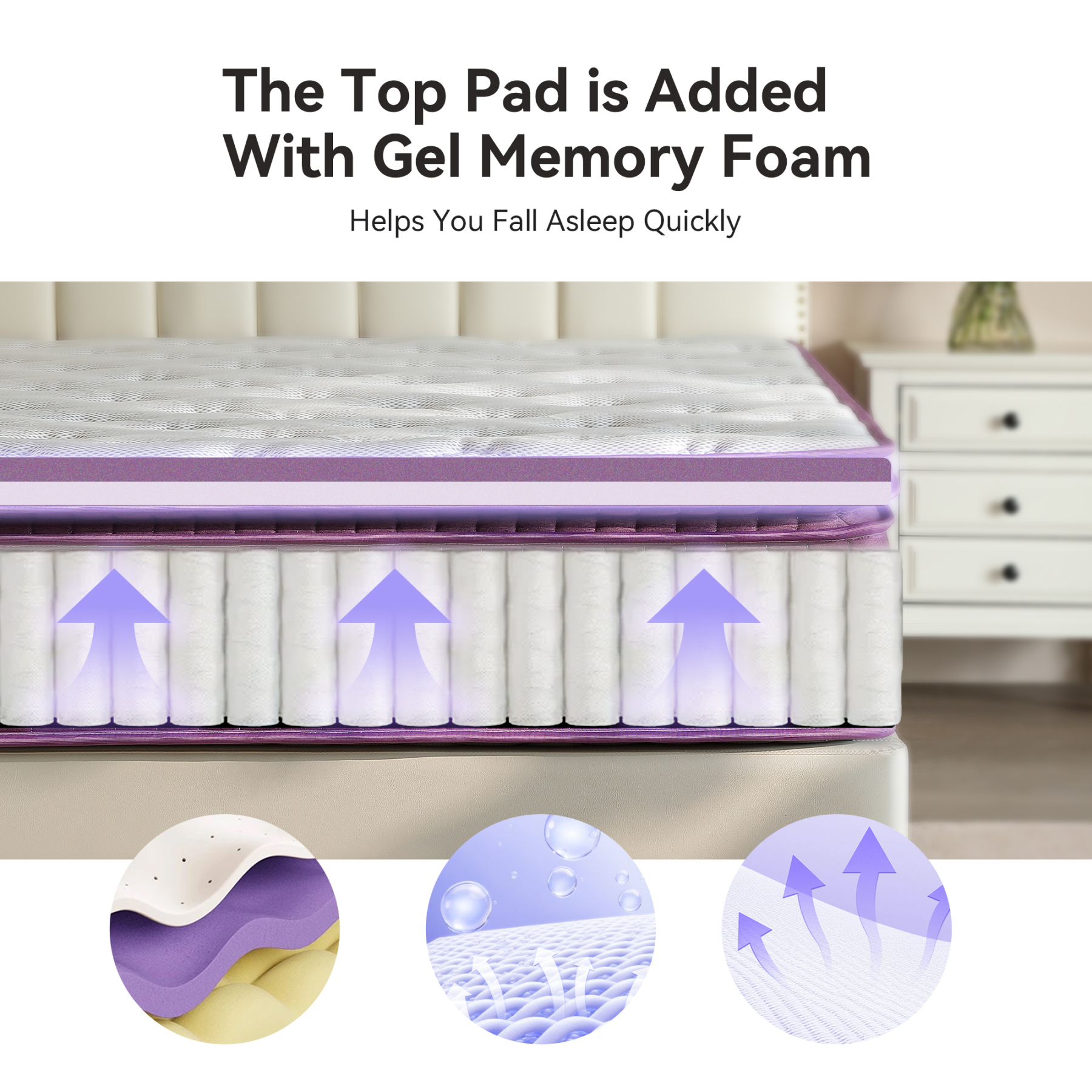 12 inch Hybrid Mattress in a Box for Pressure Relieving, Medium Firm, Cooling Memory Foam Mattress Ultra Plush Black Mattress with Washable Cover, CertiPUR-US