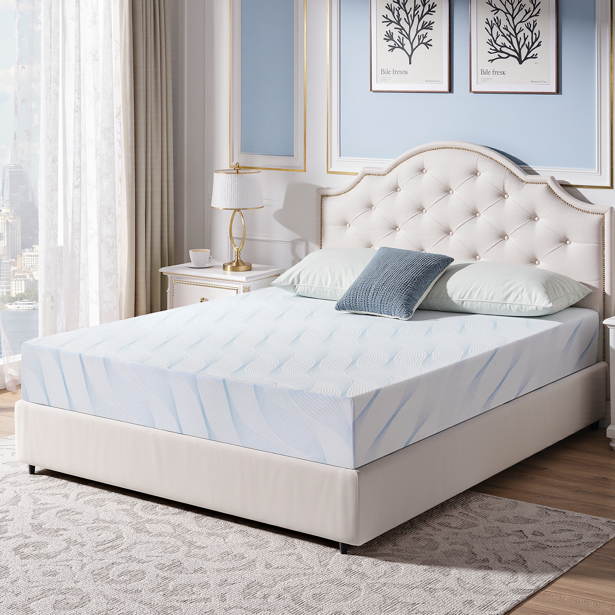 Sailvan Memory Foam Mattress,10 Inch Full Mattress in a Box,Medium Firm, Zoned Pressure Relief, Fiberglass free,Certified Safe Foams & Fabric