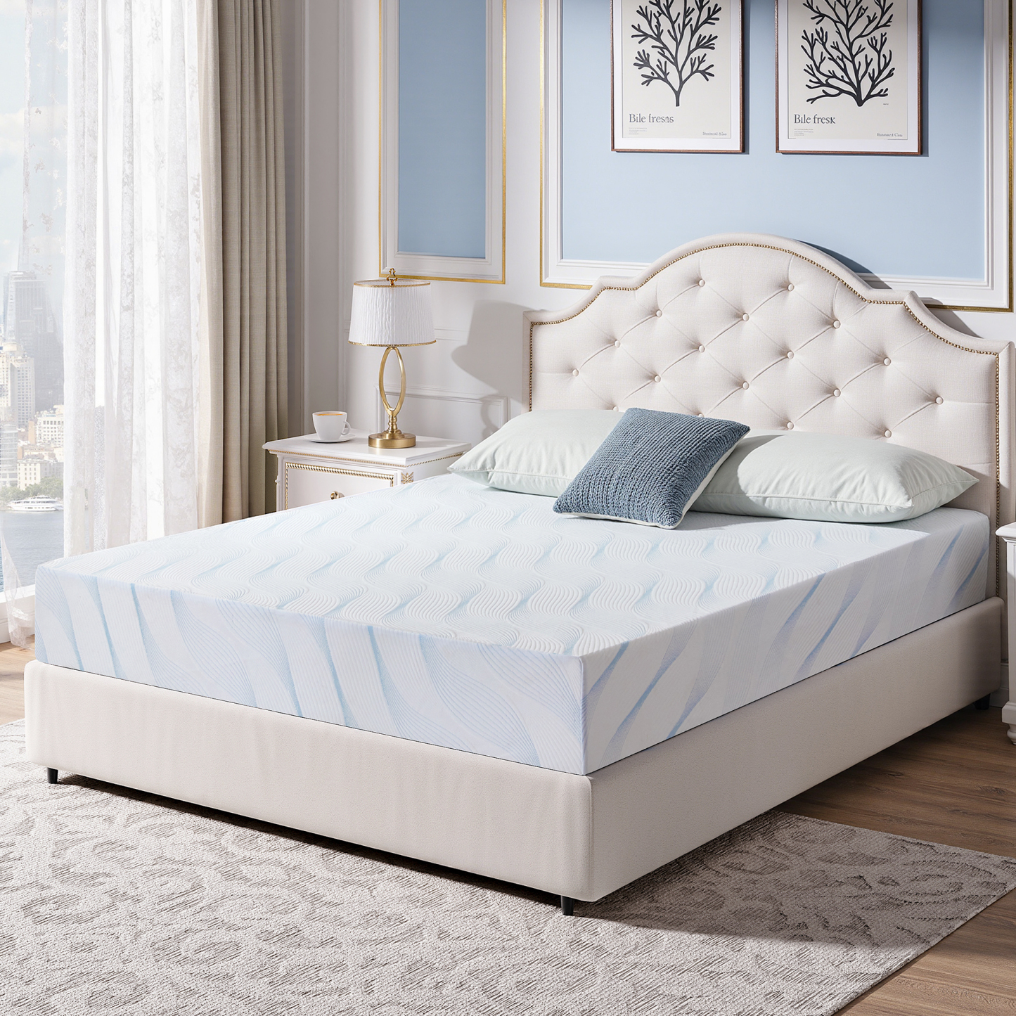 Sailvan Memory Foam Mattress,10 Inch Full Mattress in a Box,Medium Firm, Zoned Pressure Relief, Fiberglass free,Certified Safe Foams & Fabric