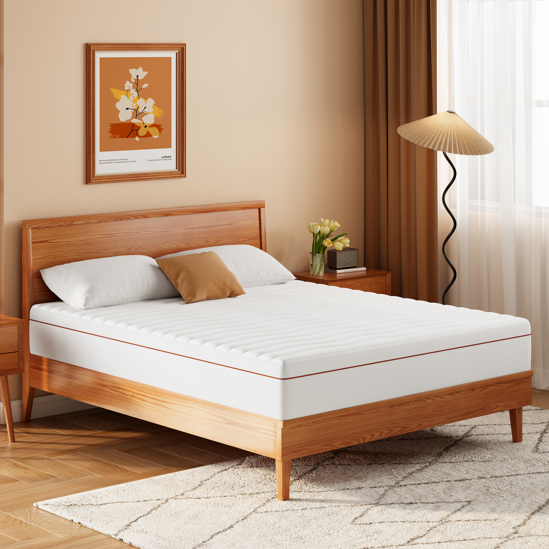10 Inch Queen Mattress, Gel Memory Foam Mattress for Pressure Relief, 