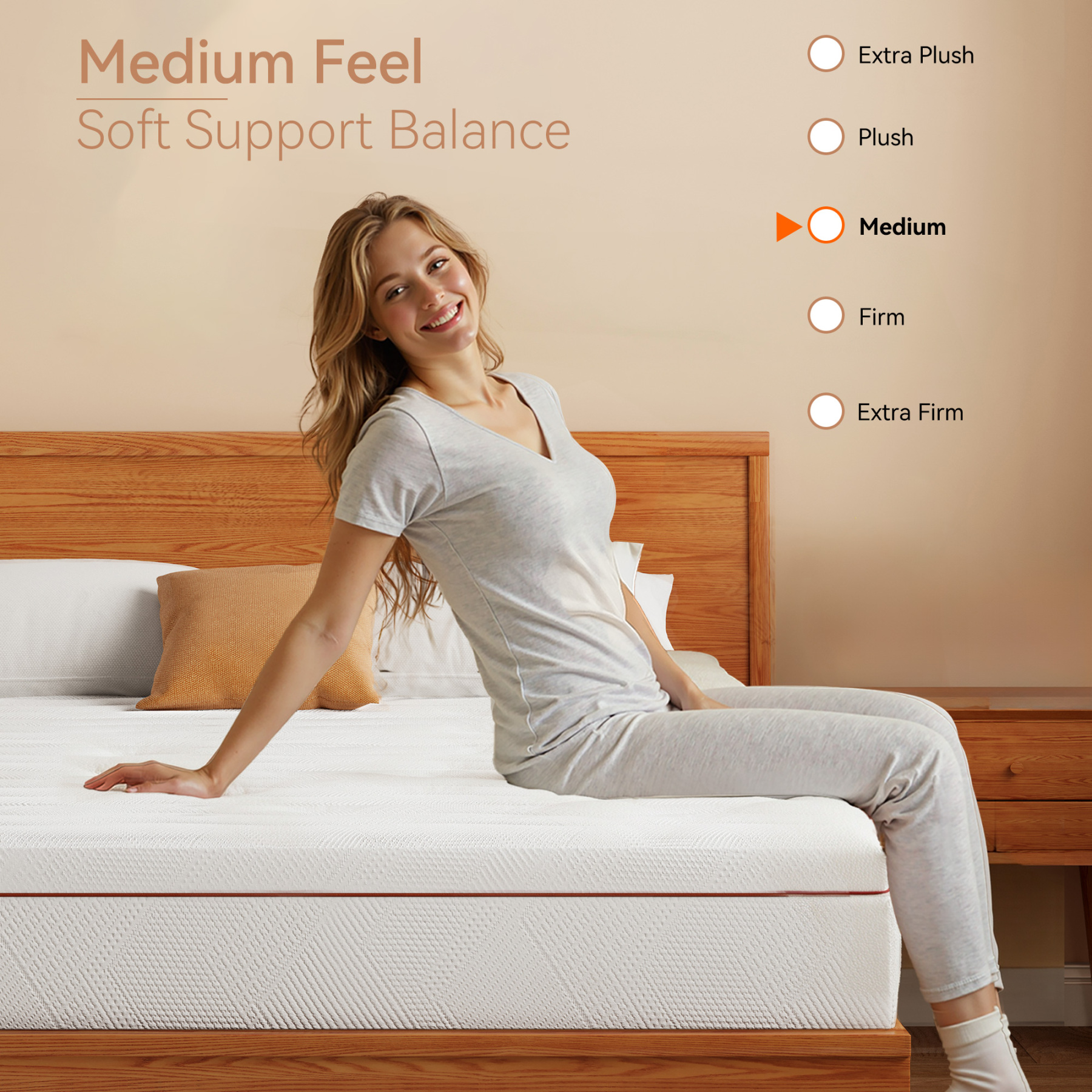 10 Inch Queen Mattress, Gel Memory Foam Mattress for Pressure Relief, Medium Firm Mattress with Washable Cover, CertiPUR-US Certified, Queen Size Bed Mattress in a Box