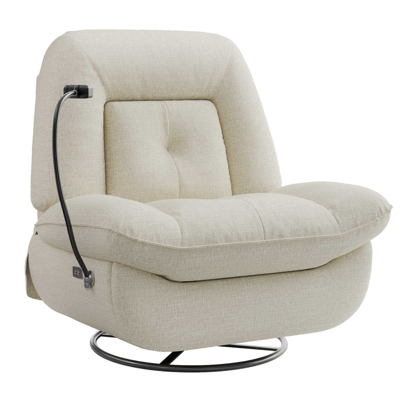 Susalt Electric Recliner Chair for Adults, Oversized 360 Swivel Rocking Glider Rocker