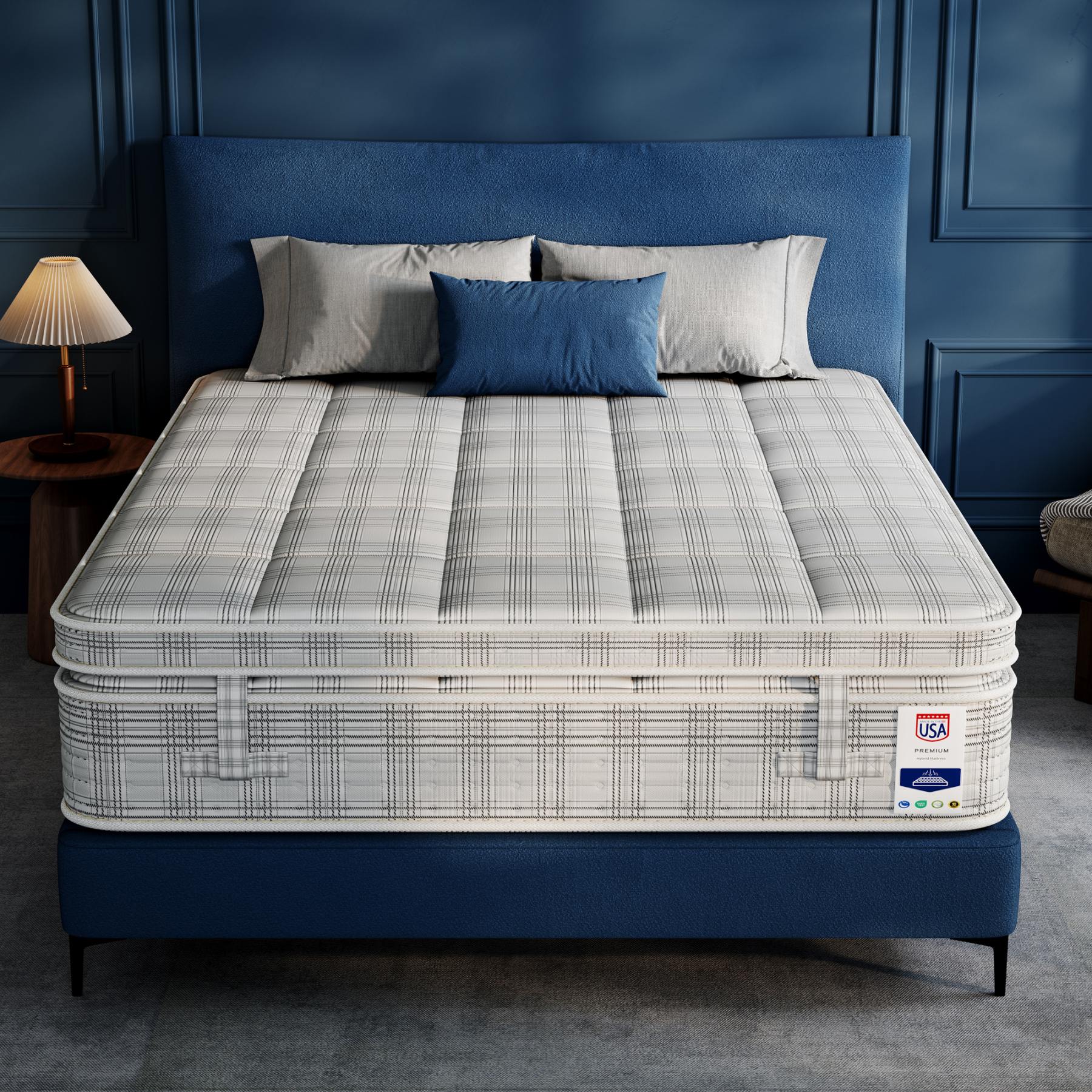 Sailvan Queen Mattress,13 Inch Gel Memory Foam Hybrid Mattress with Copper Ion Fabric Pocket Spring Mattress Queen Size in a Box, Medium Firm, Edge Support, CertiPUR-US Certified, Made in USA