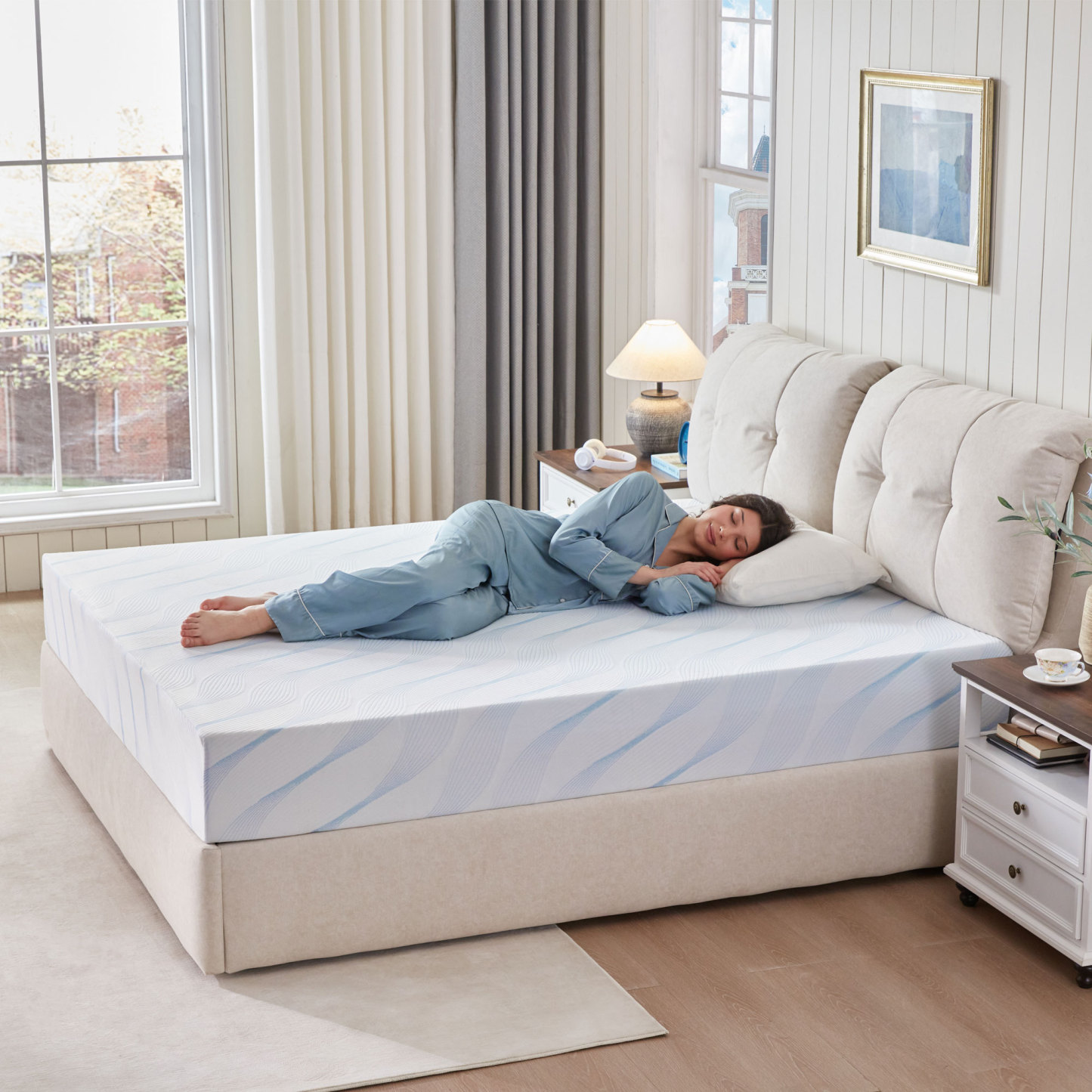 Memory Foam Mattress,10 Inch Full Mattress in a Box,Medium Firm, Zoned Pressure Relief, Fiberglass free,Certified Safe Foams & Fabric