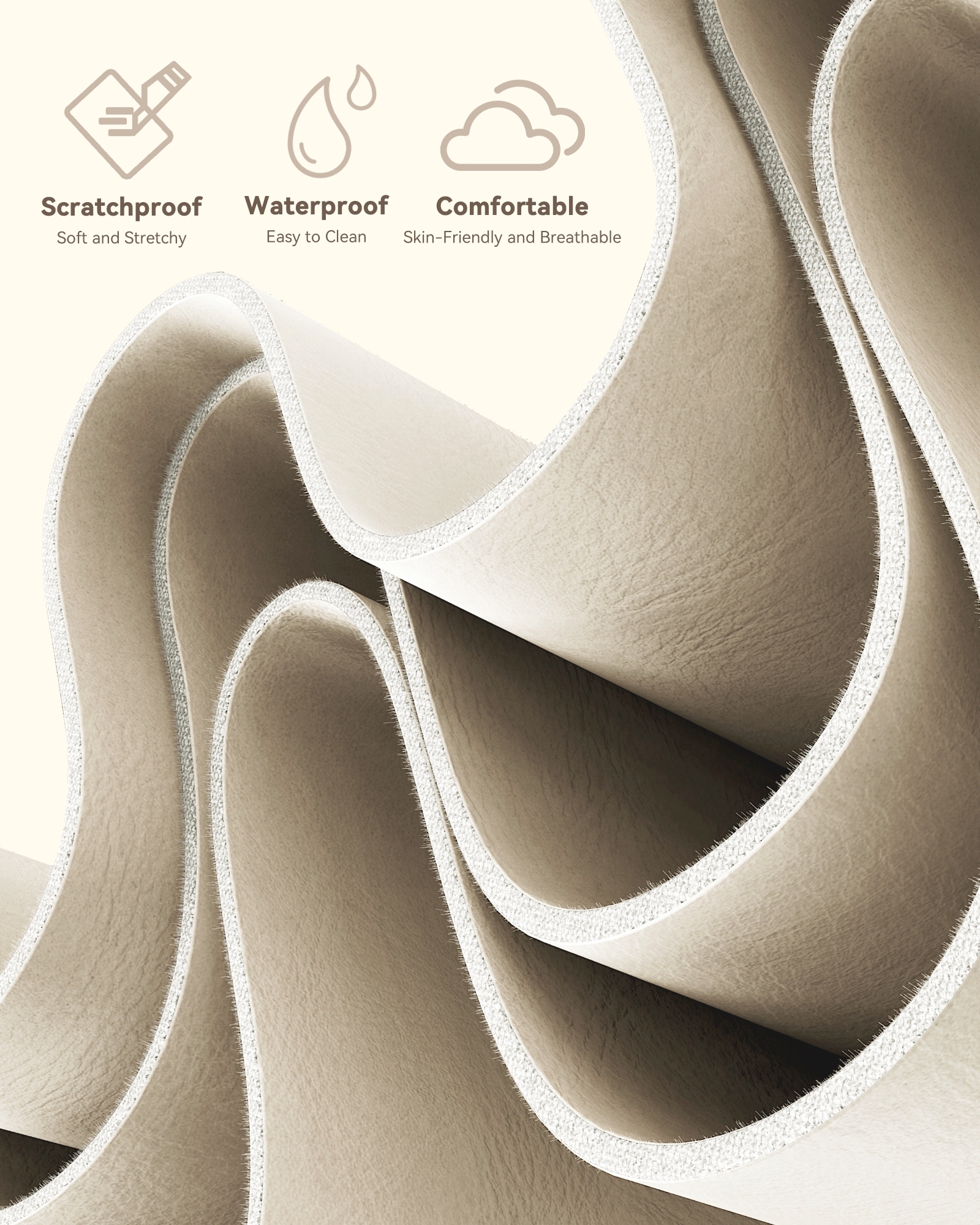 Dining Chair Set of 6, Upholstered Kitchen & Dining Room Chairs Tufted Accent Chairs with Comfortable PU Leather & Metal Legs Kitchen Living Room