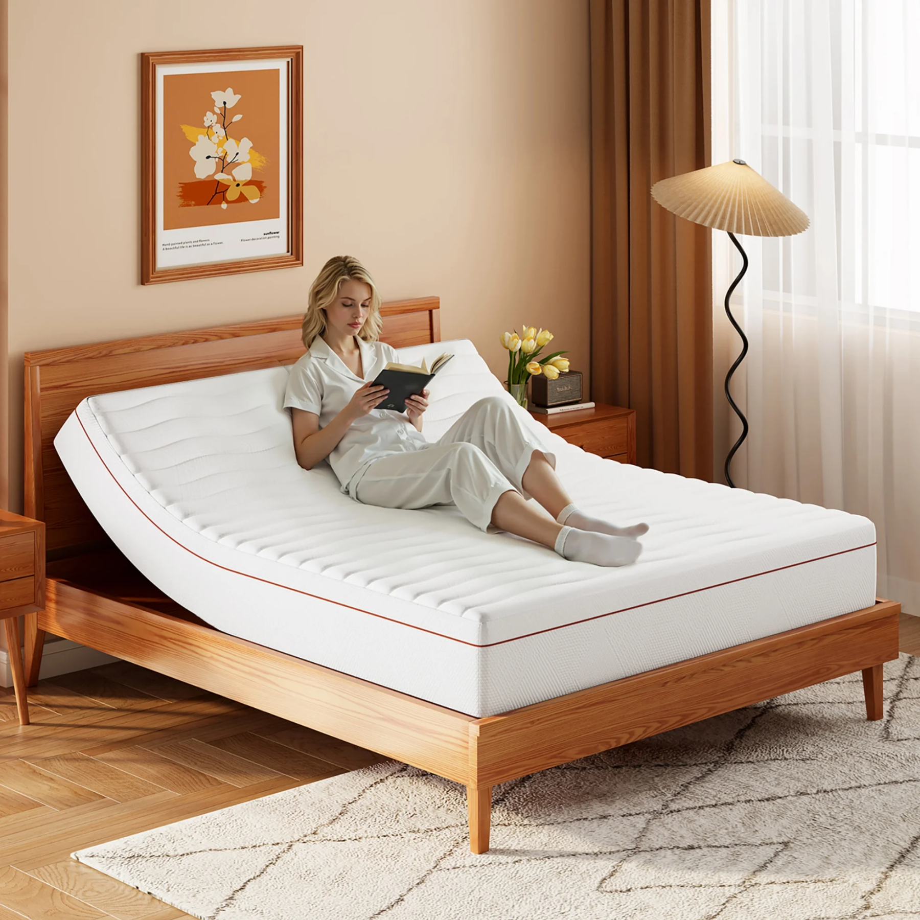 Sailvan Queen Mattress, 13Inch Memory Foam Hybrid Mattress with Removable Cover, Medium Hardness Mattress for Pressure Relief, In A Box, Fiberglass Free