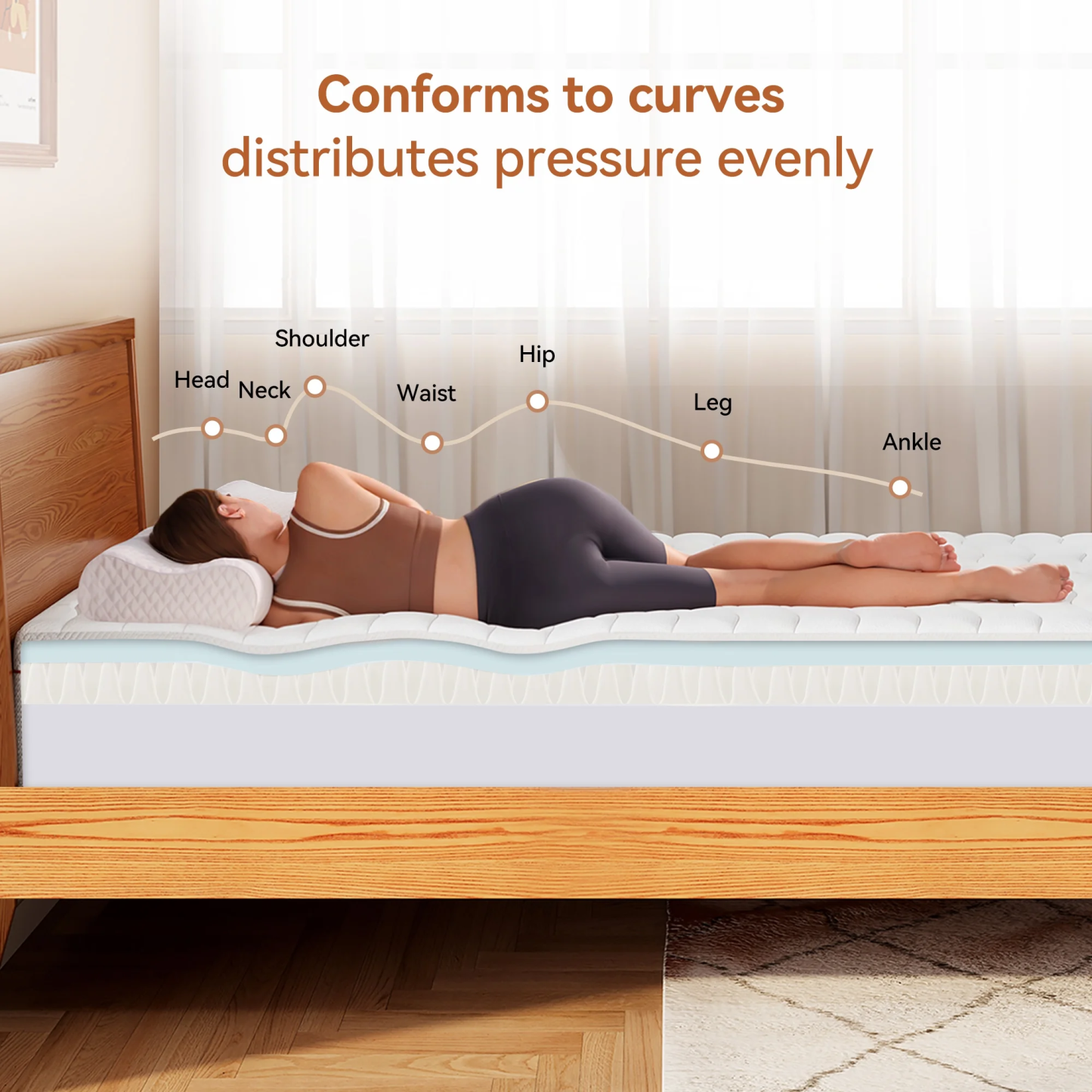 Sailvan Queen Mattress, 13Inch Memory Foam Hybrid Mattress with Removable Cover, Medium Hardness Mattress for Pressure Relief, In A Box, Fiberglass Free
