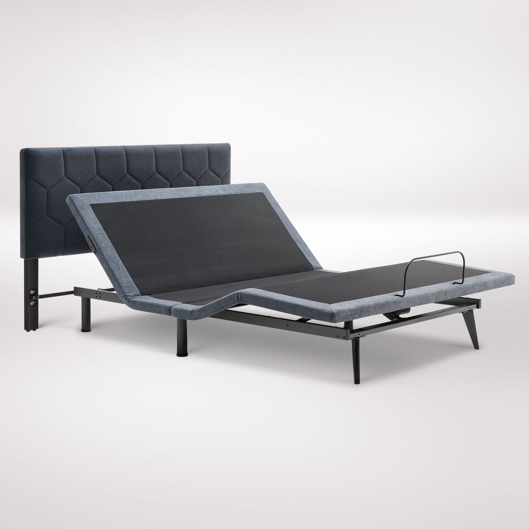 Adjustable Bed Frame, Electric Bed Frame Queen Size with with Upgraded Motor, Remote Control, 2 USB Ports, Independent Head & Foot Incline, 800lbs Capacity