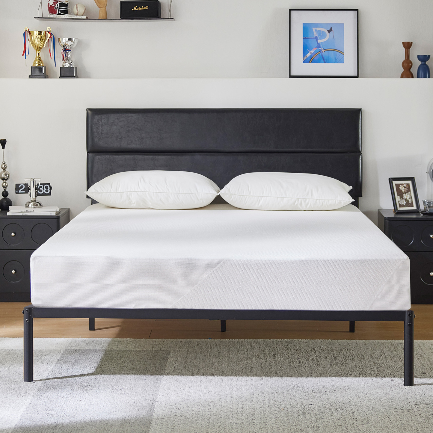 Sailvan Queen Mattress 12 Inch, Memory Foam Mattress Queen Size In A Box, Cooling Gel Memory Foam Mattress With Washable cover, Medium Firm for Pressure Relief, White