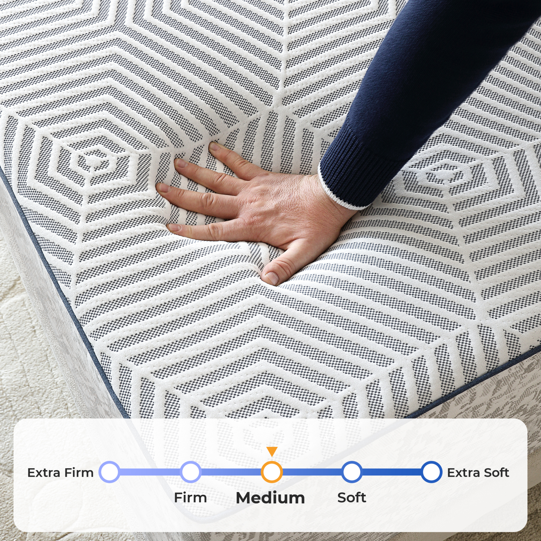 Sailvan Queen Mattress 12 Inch, Memory Foam Mattress Queen Size In A Box, Cooling Gel Memory Foam Mattress With Washable cover, Medium Firm for Pressure Relief, White