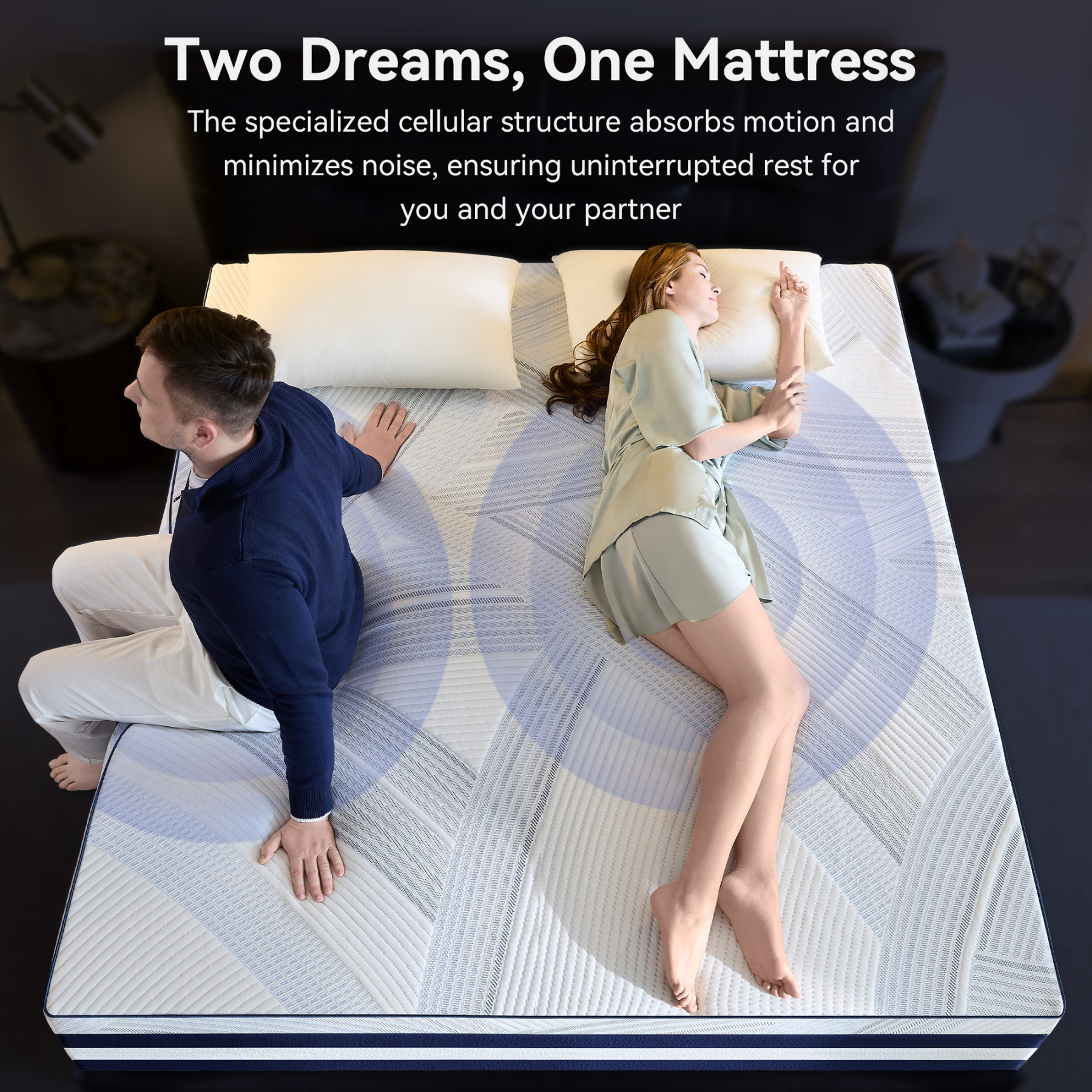 12 inch Queen Mattress, Memory Foam Mattress in a Box, Cooling Gel Queen Mattress with 2-in-1 Detachable Design, Pressure Relief, Medium Feel & CertiPUR-US Certified, Made in USA