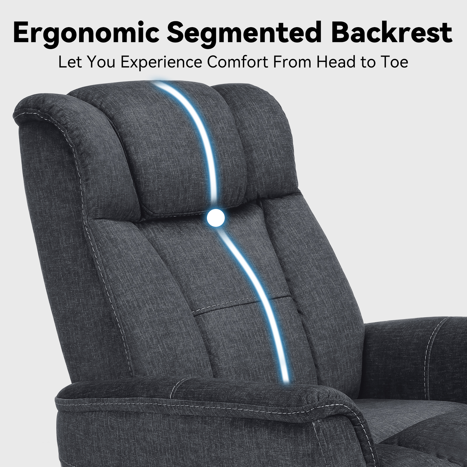 Swivel Rocking Recliner for Adults, Glider Rocker Recliner Nursery Chair, Living Room Accent Sofa Chair