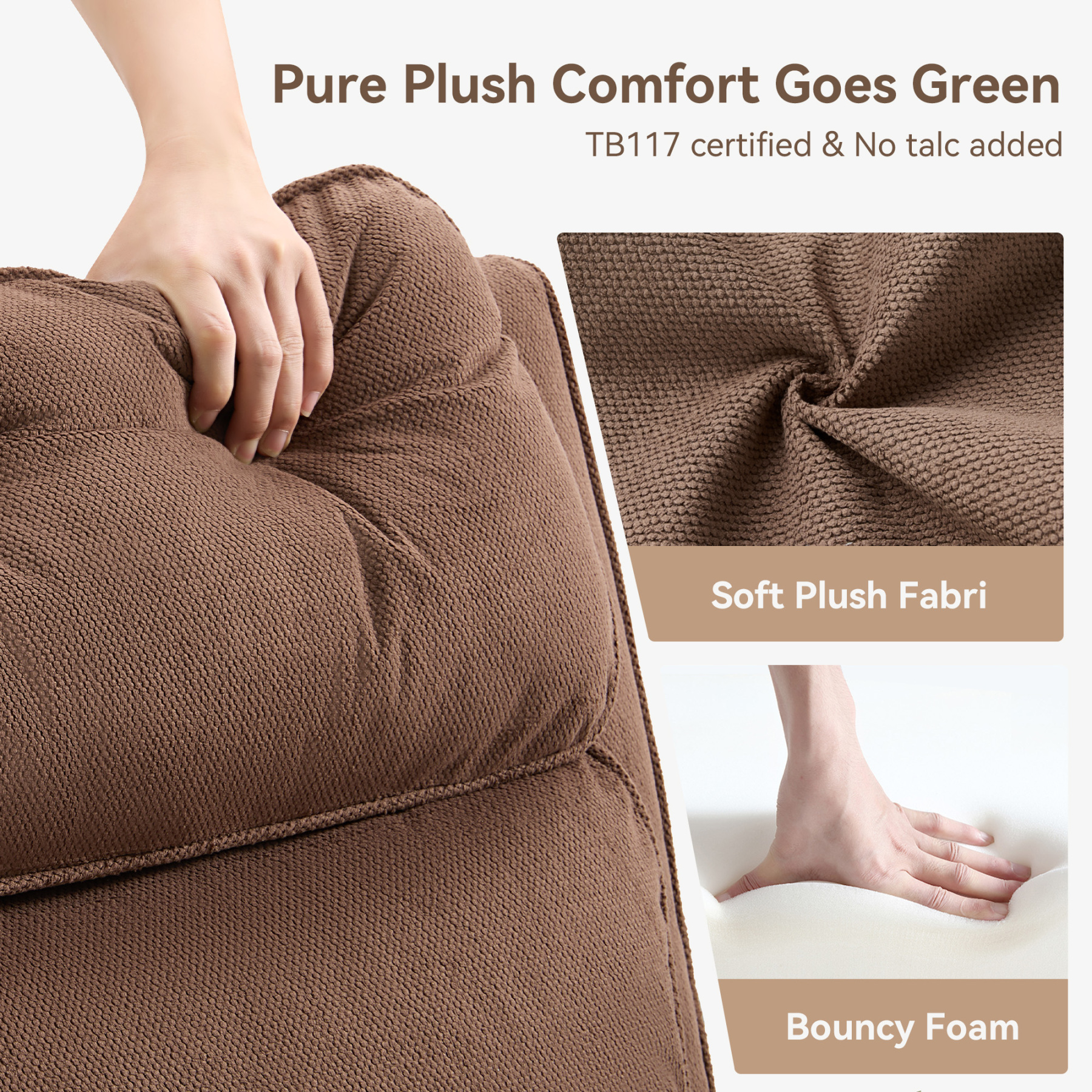 Sailvan Lift Chair, Power Lift Recliner for Elderly &Post-Surgery Recovery, Electric Lift Reclining Chair with Cup Holder, 90°- 155°Adjustable Backrest Fabric Recliner, for Living Room