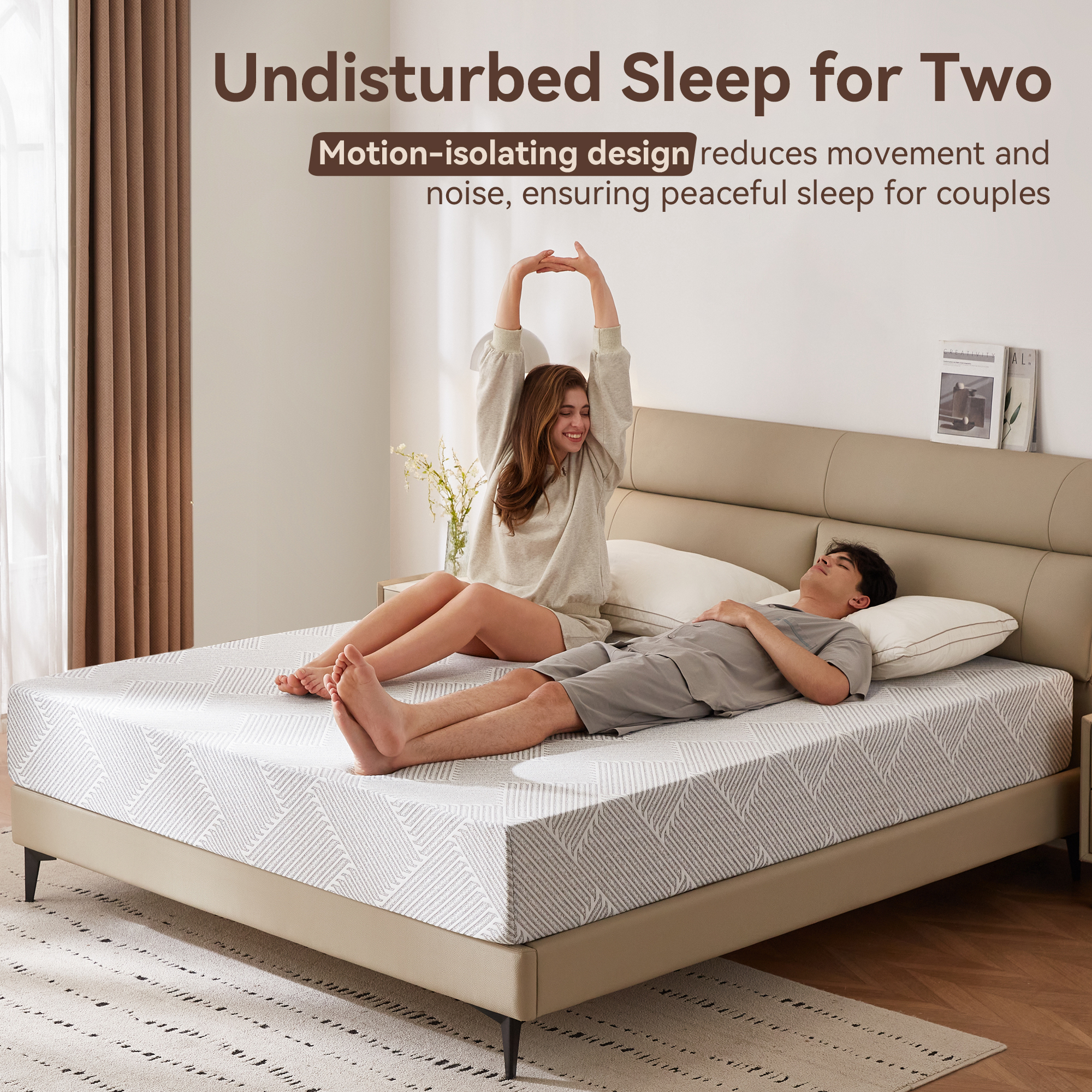 Sailvan Queen Mattress, Medium Firm Mattress in a Box, 10 inch Memory Foam Mattress with Removable Cover, Edge Support, Pressure Relief & CertiPUR-US