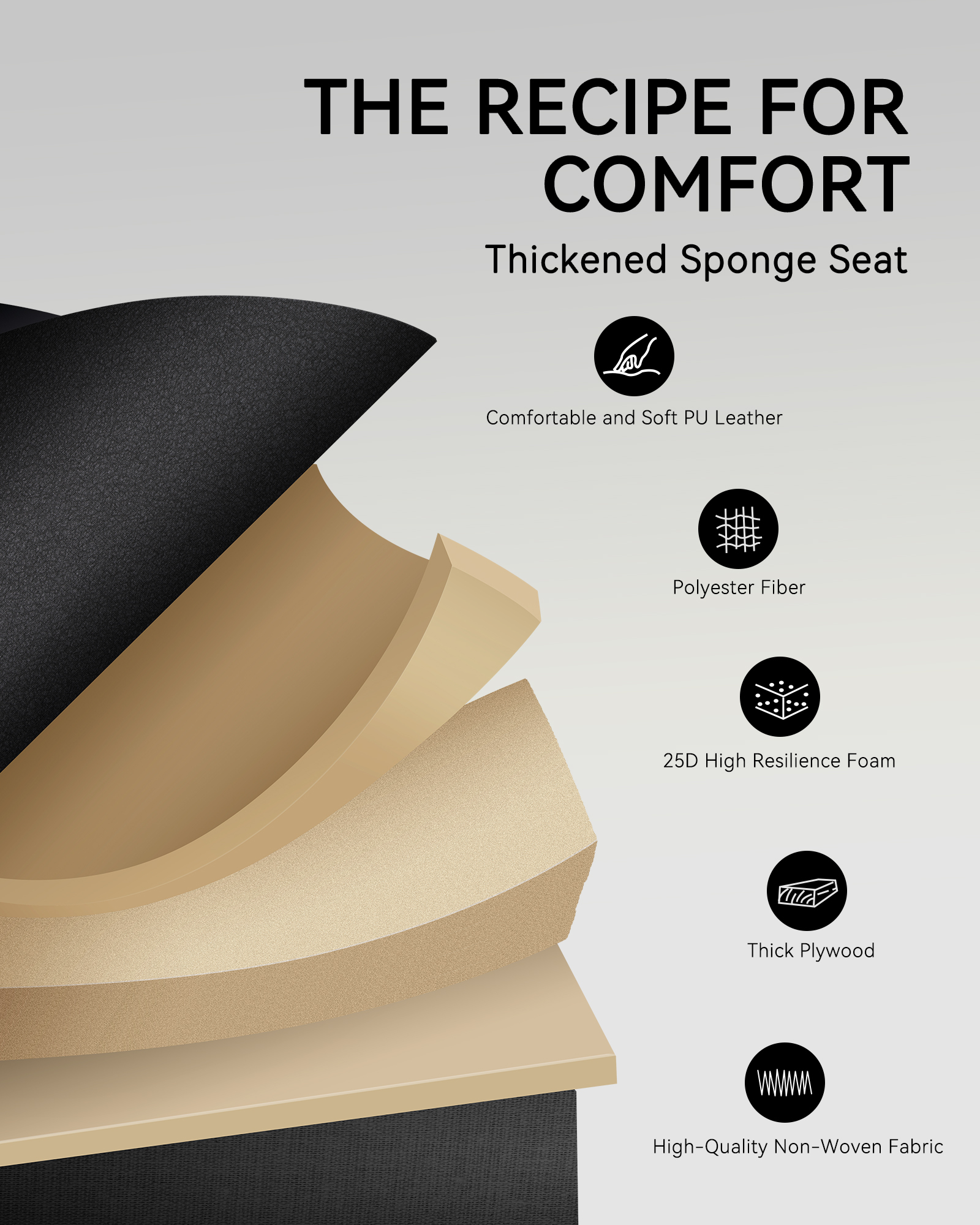 Sailvan Dining Chairs Set of 2, Upholstered Kitchen Chairs with Faux Leather Cushion Seat and Metal Legs, Mid Century Modern Dining Room Chair for Kitchen, Living Room, Easy Assembly, Green