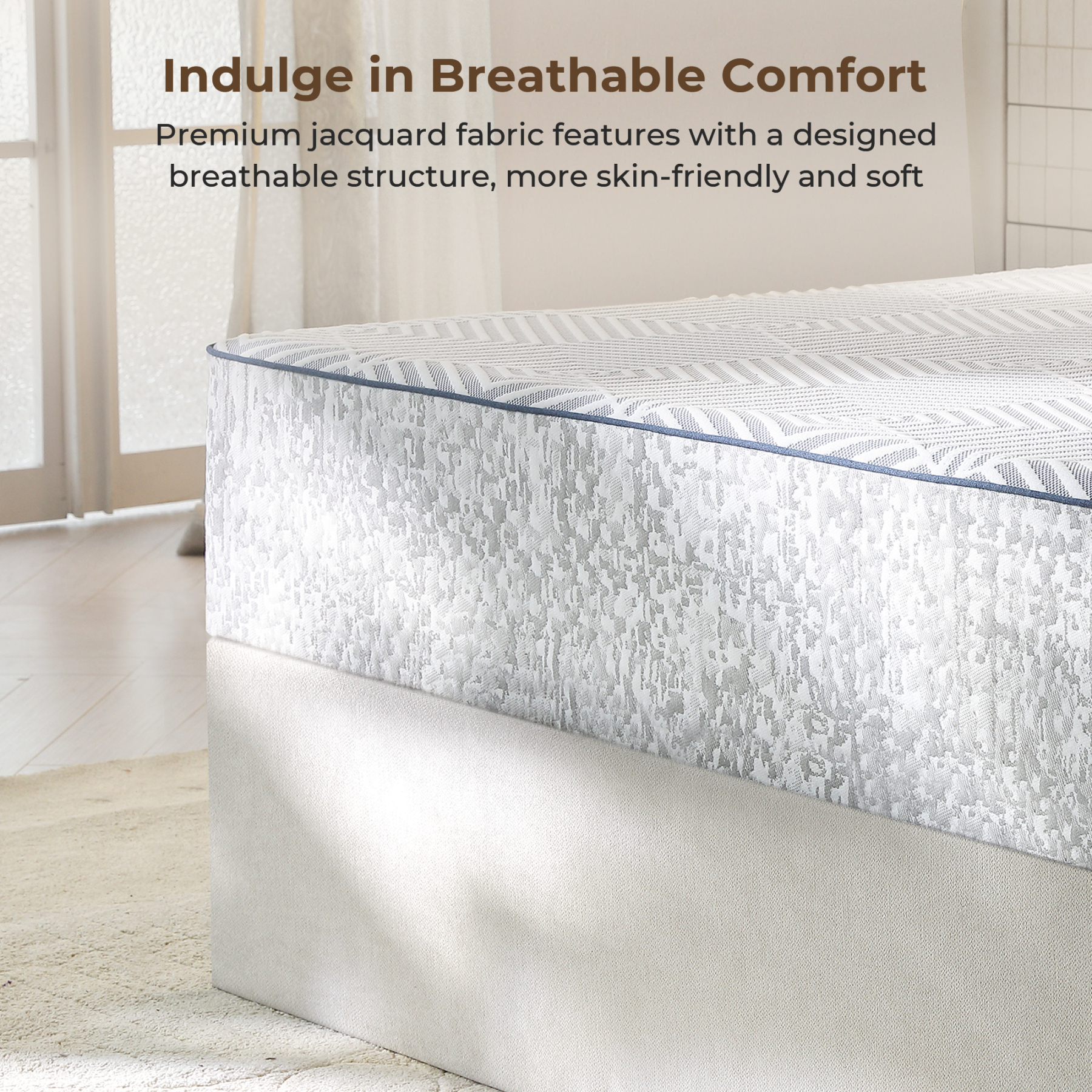 Sailvan Queen Mattress 12 Inch, Memory Foam Mattress Queen Size In A Box, Cooling Gel Memory Foam Mattress With Washable cover, Medium Firm for Pressure Relief, White