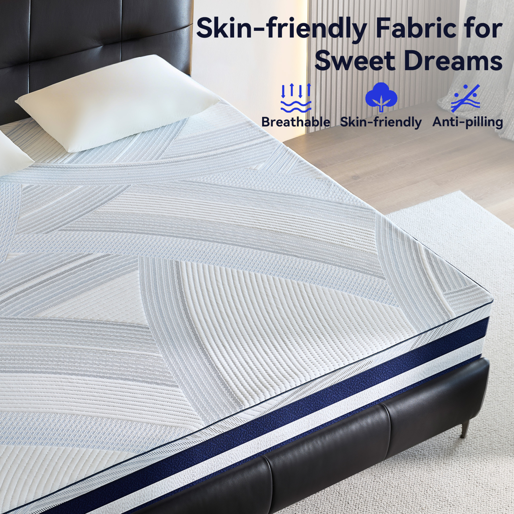 12 inch Queen Mattress, Memory Foam Mattress in a Box, Cooling Gel Queen Mattress with 2-in-1 Detachable Design, Pressure Relief, Medium Feel & CertiPUR-US Certified, Made in USA