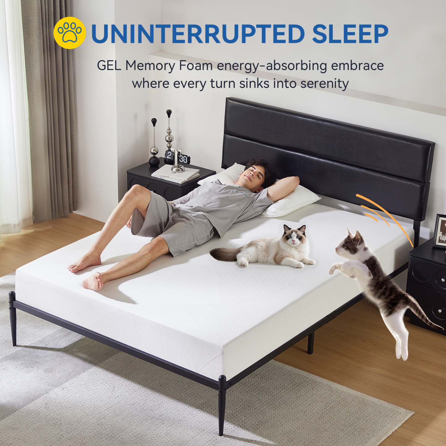 Sailvan Twin Mattress, 8Inch Memory Foam Mattress with Removable Cover, Medium Hardness Mattress for Pressure Relief, In A Box, Fiberglass Free