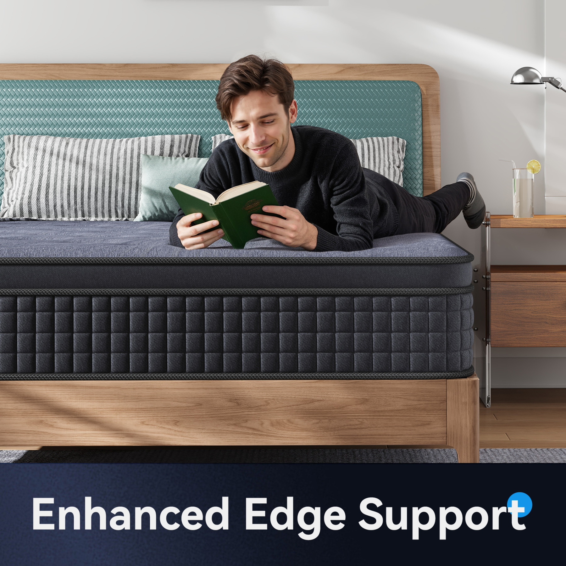 Sailvan Full Mattress, 12 Inch Hybrid Mattress in a Box, Gel Memory Foam and Pocket Spring for Motion Isolation &Pressure Relief, Medium Firm, Edge Support, CertiPUR-US Certified