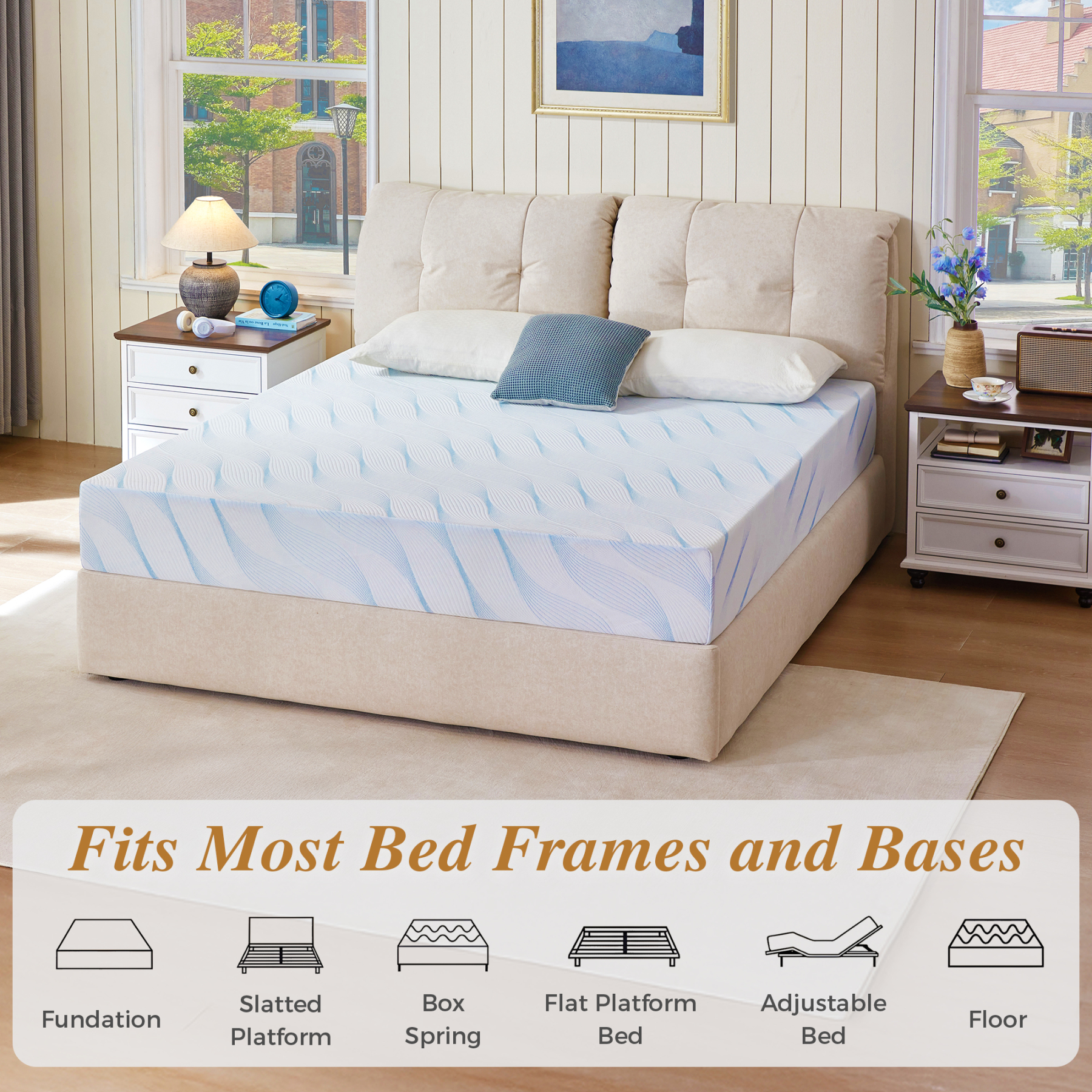 Sailvan Full Mattress, 10 inch Full Size Mattress in a Box, Cooling Gel Memory Foam Mattresses for Comfort Sleep, Pressure Relief, CertiPUR-US Certified, No Fiberglass, Motion Isolation