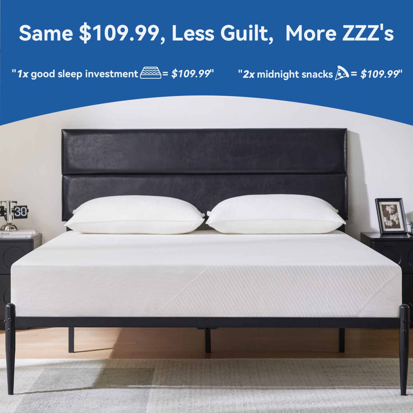 Sailvan Twin Mattress in a Box, Twin Bed Mattress 8 inch, Memory Foam Mattress Twin, Twin Size Mattress Medium Firm, with Washable Cover, for Pressure Relief, White