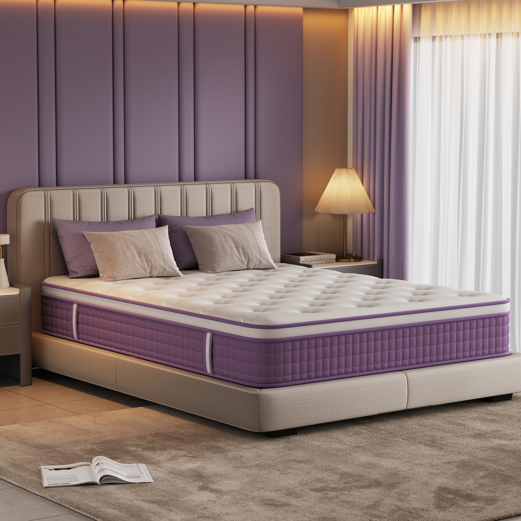 Sailvan Full Mattress, 12 Inch Hybrid Full Size Mattress in a Box with Memory Foam, Individually Pocket Springs Mattress, Medium Firmness for Pressure Relief, CertiPUR-US