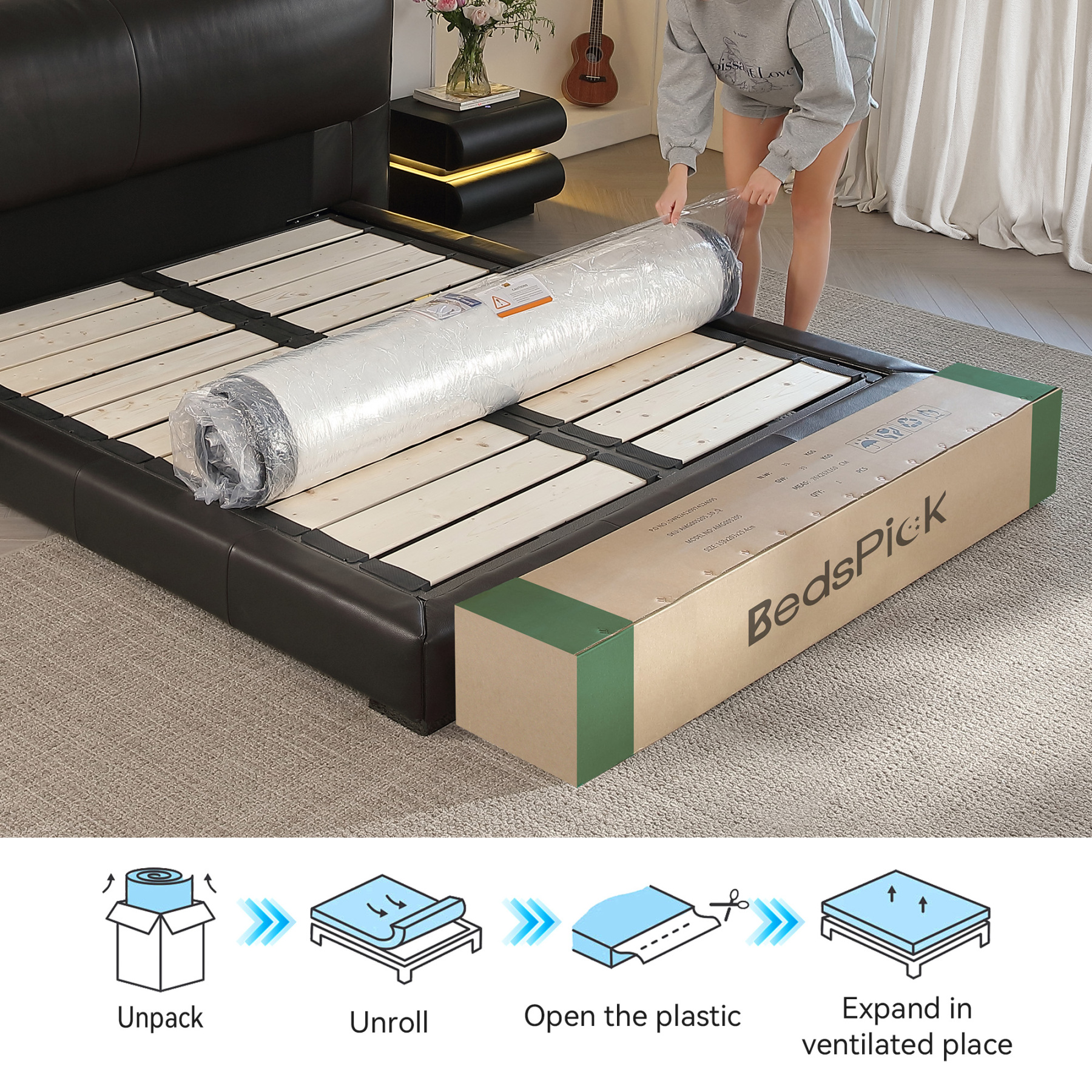 Sailvan Twin Mattress, 10 Inch Memory Foam Hybrid Mattress in a Box, with Individual Pocket Springs for Motion Isolation, Pressure Relief, CertiPUR-US Certified