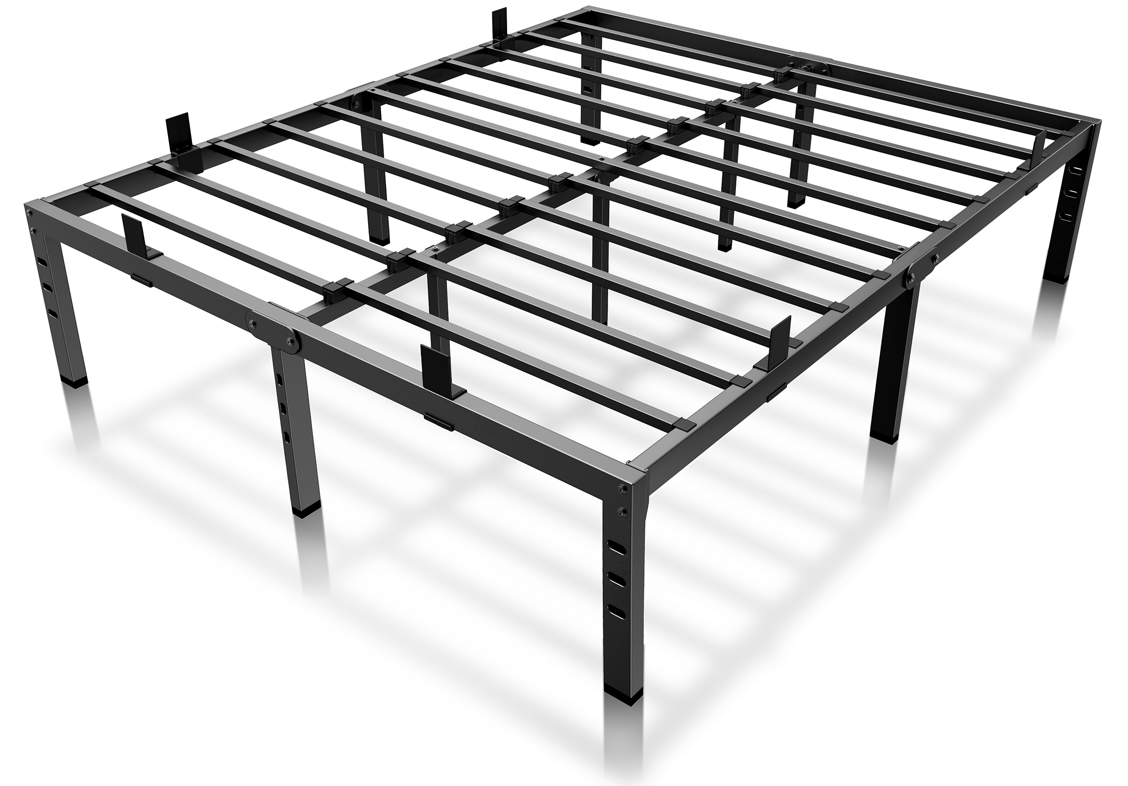 14 inch Queen Bed Frame , Upgraded Metal Platform Bed Frame Queen Size with Non-Slip Baffles, Heavy Duty Steel Slats Support, Noise Free, Easy Assembly, No Box Spring Needed