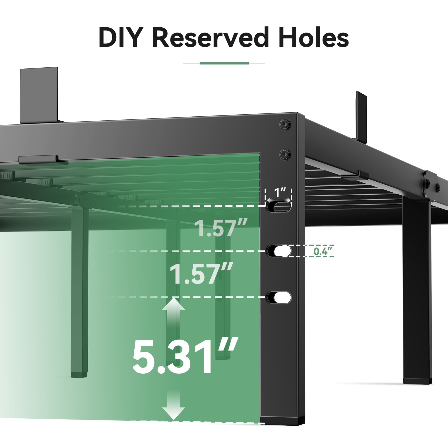 14 inch Queen Bed Frame , Upgraded Metal Platform Bed Frame Queen Size with Non-Slip Baffles, Heavy Duty Steel Slats Support, Noise Free, Easy Assembly, No Box Spring Needed