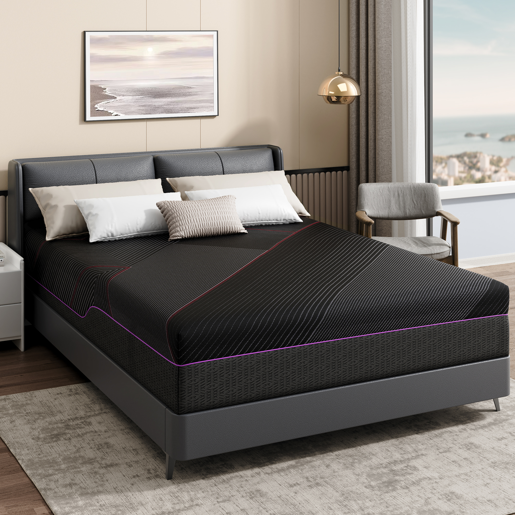 Susalt  12 inch Gel Memory Foam Mattress, Mattress in a Box, Cooling Gel Foam Mattress with Cover, Medium Firmness & CertiPUR-US