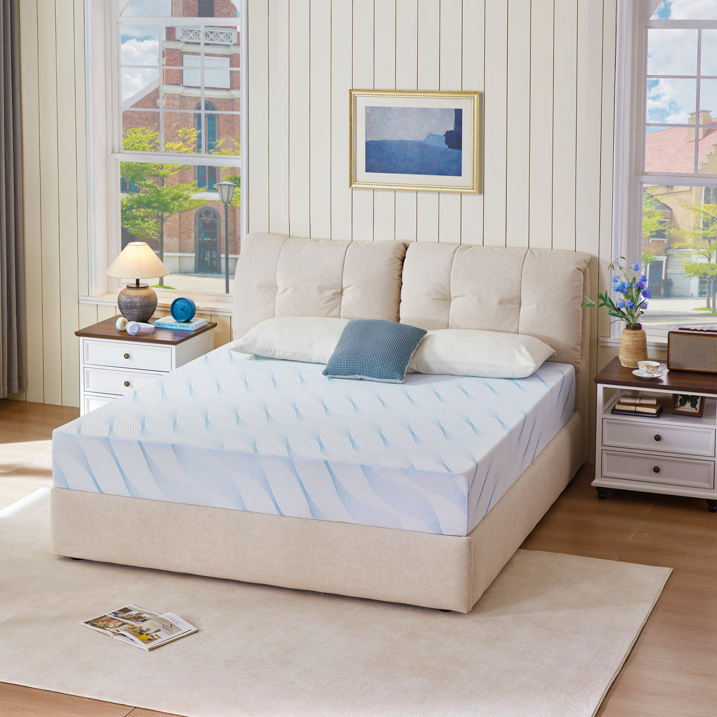 Memory Foam Mattress,10 Inch Full Mattress in a Box,Medium Firm, Zoned Pressure Relief, Fiberglass free,Certified Safe Foams & Fabric