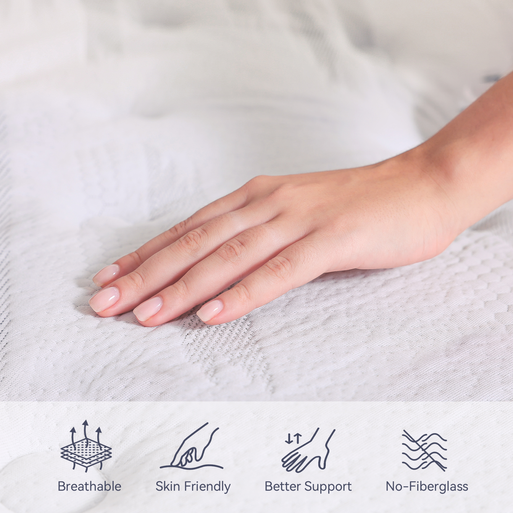 Susalt 10 Inch Mattress, Hybrid Mattress Memory Foam Mattress in a Box